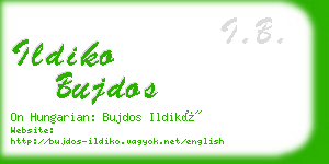 ildiko bujdos business card